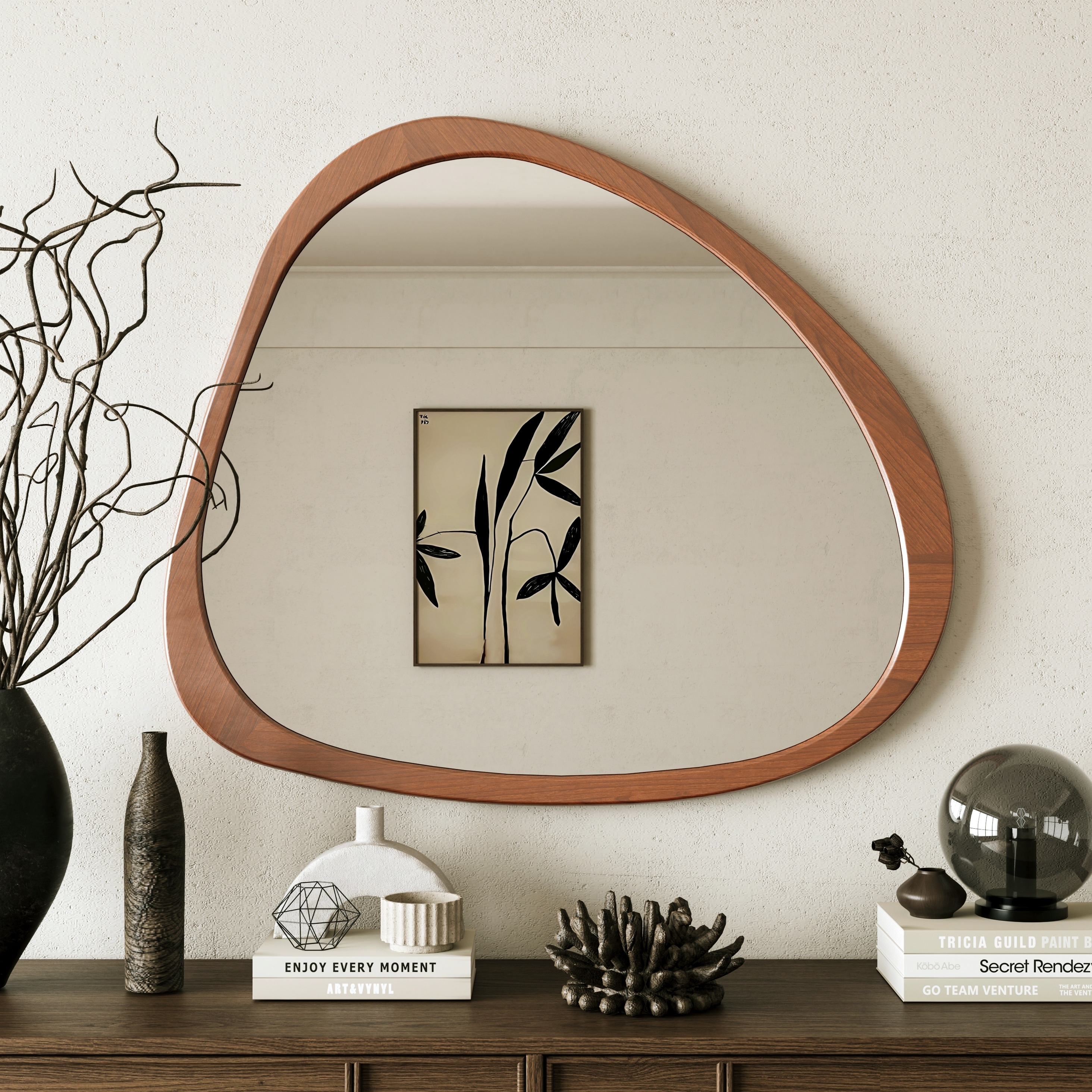 Solid Wood Mirror Wall Mirror - Natural Wood - Bed Bath & Beyond