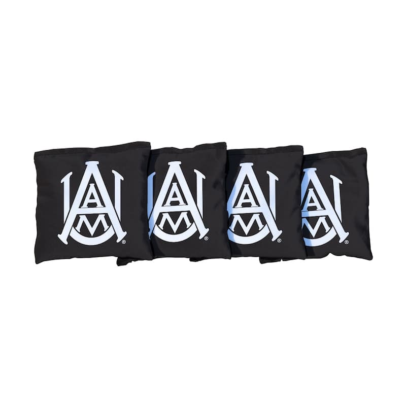 Alabama A&M Bulldogs Black Cornhole Bags - Corn Filled
