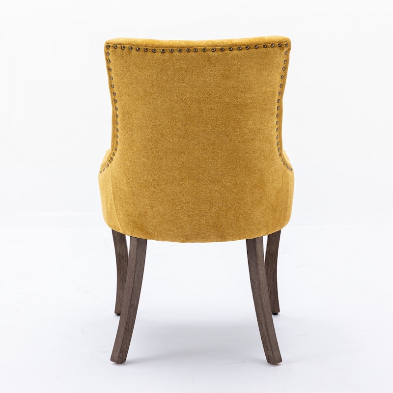 Traditional Tufted Ultra Upholstered Wingback Dining Chair Set of 6