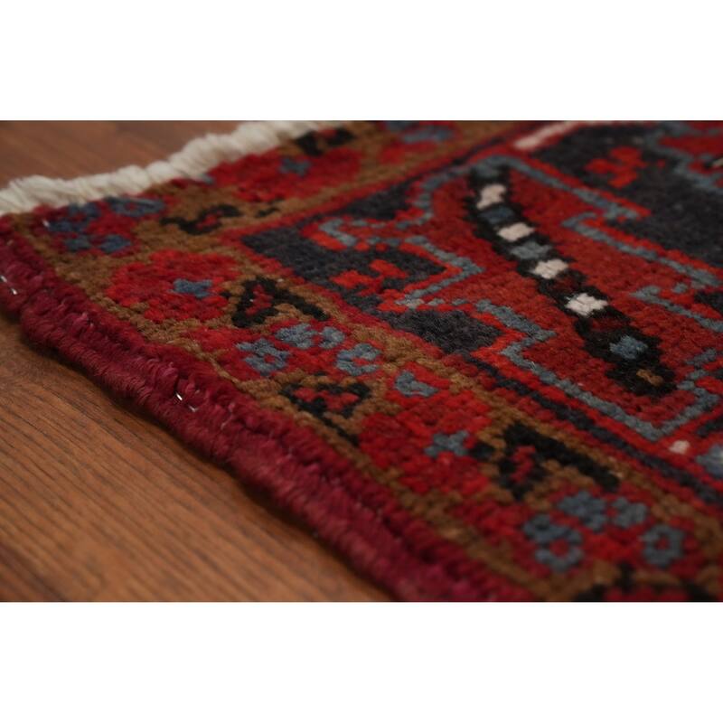 Hand Knotted Oriental 100% Wool Carpet Traditional Medallion Red Heriz Area Rug - 11' 4'' X 8' 8''