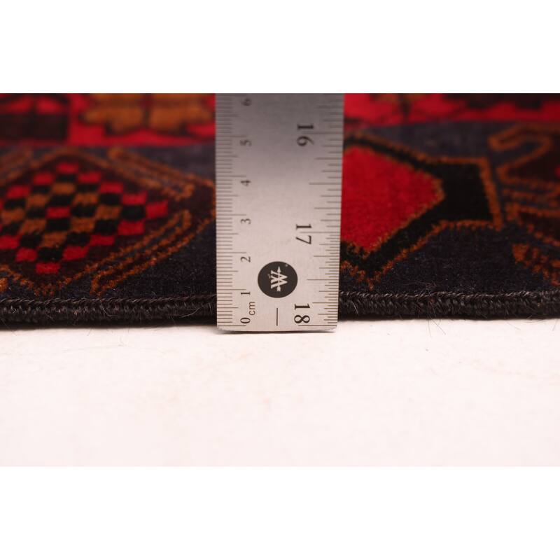 ECARPETGALLERY Hand-knotted Teimani Red Wool Rug - 3'8 x 6'5