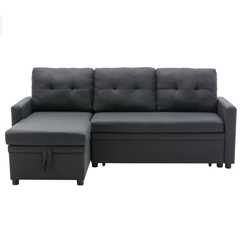 Linen L-Shaped 3-Seat Sofa Convertible Sectional Sofa