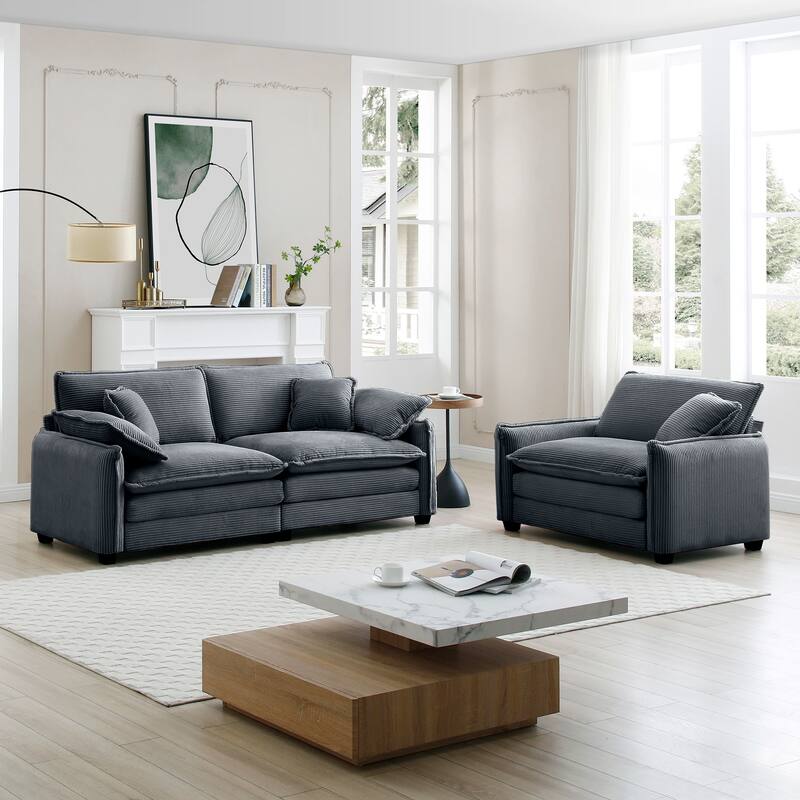 2+1Seater Flexible Combinations Sofa Set with Removable Armrests