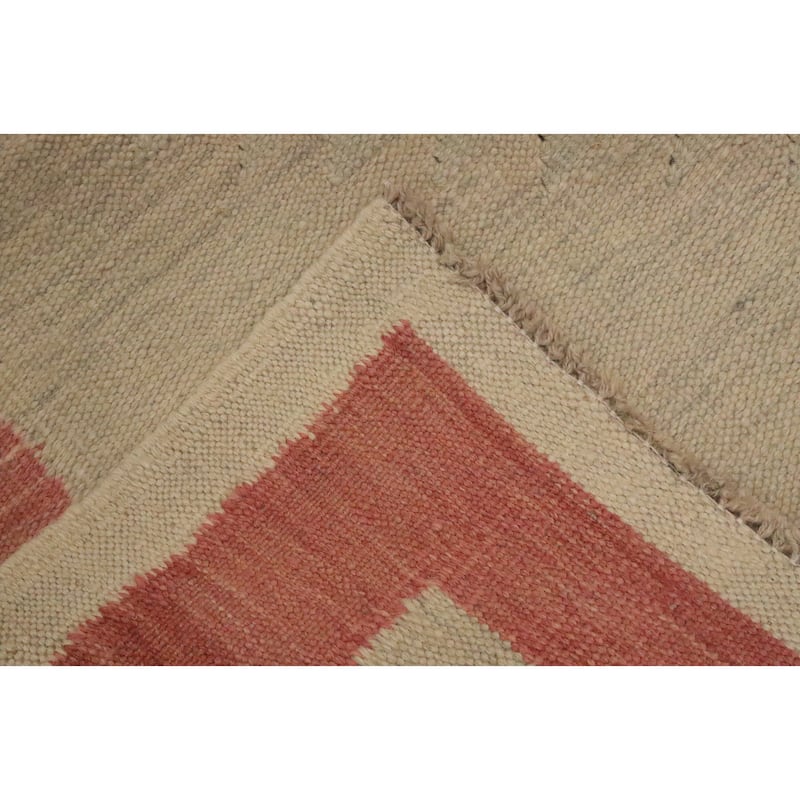 Hand Woven Oriental 100% Wool Carpet Southwestern Tribal Green Kilim Area Rug - 5' 8'' X 3' 11''