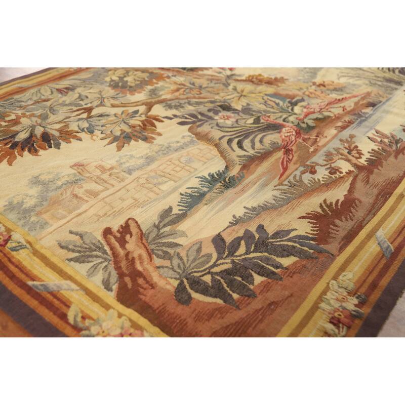 Vegetable Dye Tapestries Oriental Rug Handmade Wool Carpet - 3'11" x 5'10" - Ivory/Beige - 3'11" x 5'10"