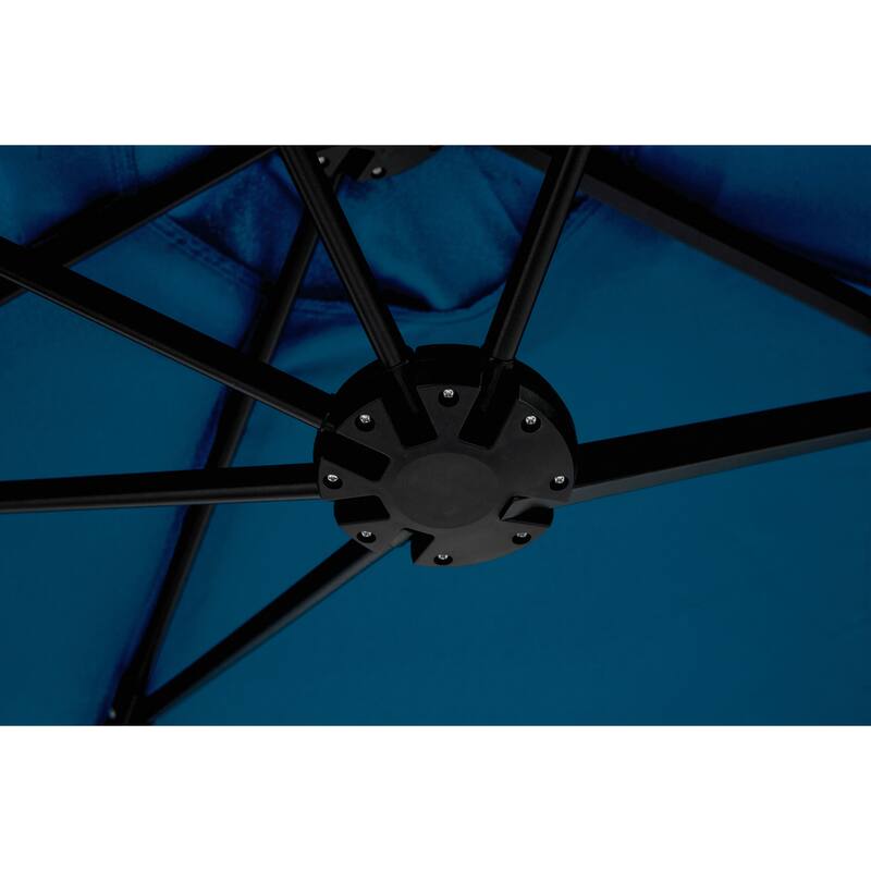 14.8 Ft Double Sided Outdoor Umbrella Rectangular Large with Crank ( Dark blue )(No Base)