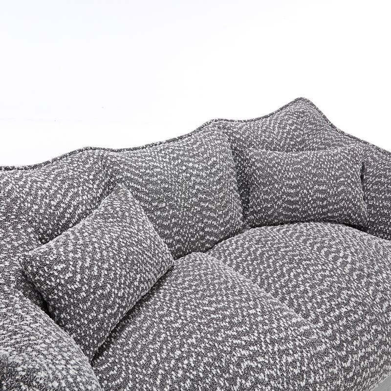 Beanbag Chair with High Resilience Foam Core. The Square Recliner Sofa Is Ideal for Family Members And Friends Engaged in Games