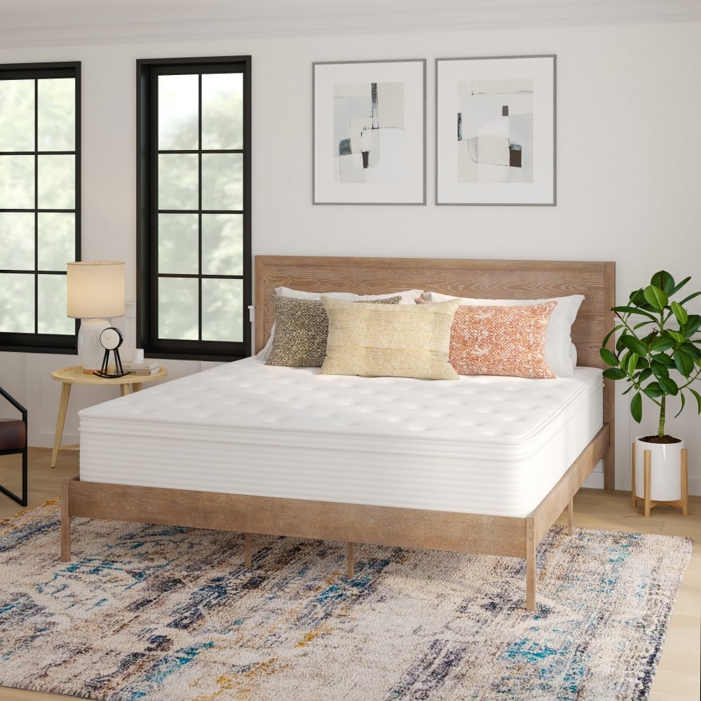 Euro Top Hybrid Pocket Spring & Foam Mattress in a Box with Edge Support