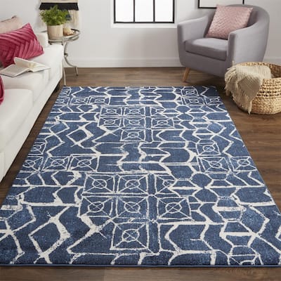 Meera Abstract Geometric Transitional Area Rug