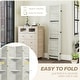 preview thumbnail 5 of 41, HOMCOM 5 Panel 67" Tall Wood Room Divider, Privacy Screen with 3 Display Shelves, and Folding Storage for Bedroom or Home Office