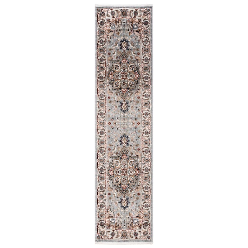 Lauren Ralph Lauren Asumi Transitional Rug - 2' x 7' Runner - Grey/Beige Red