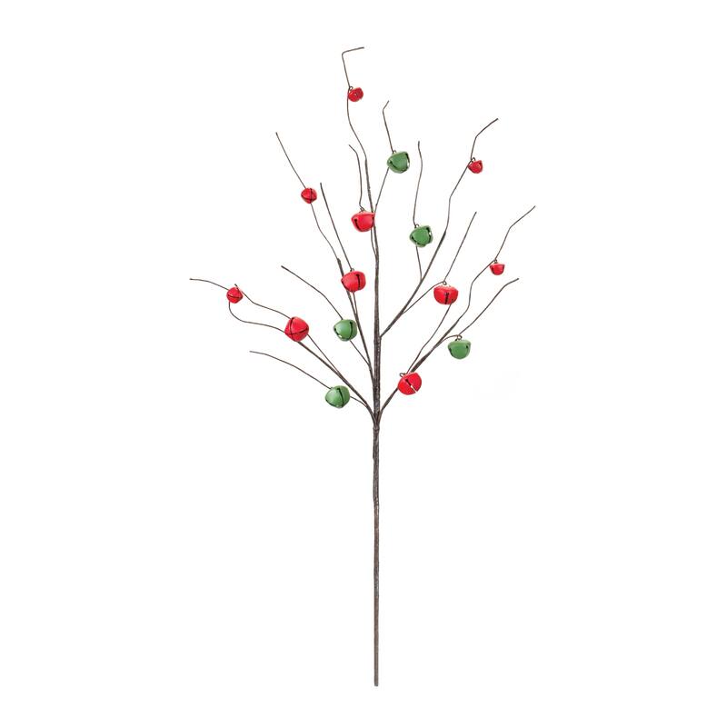 Sleigh Bell Twig Branch (Set of 6) - Brown