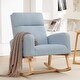 preview thumbnail 71 of 83, HOMYKA 28" Wide Rocking Chair for Nursery with Solid Wood Leg Set of 2