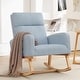 preview thumbnail 71 of 171, HOMYKA 28" Wide Rocking Chair for Nursery with Solid Wood Leg Blue YM