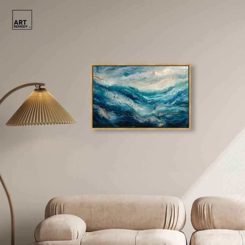 Jeweled Waters Canvas by Art Remedy
