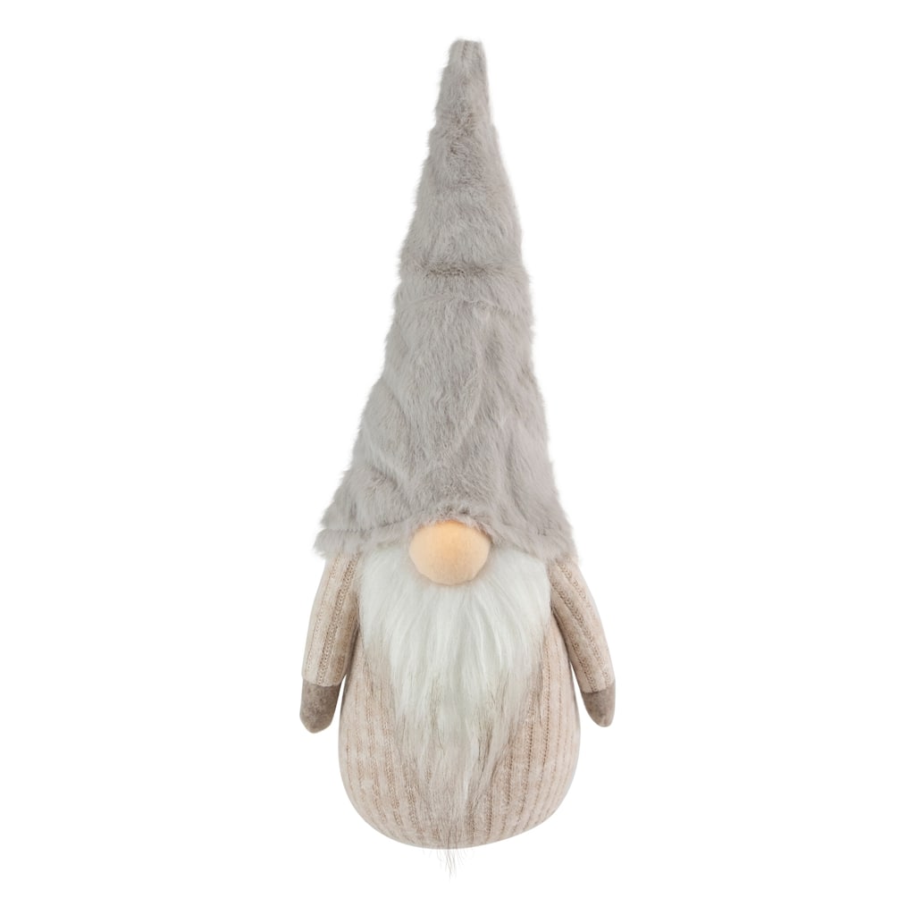 10" Lighted Nose and Plush Hat Tabletop Christmas Gnome Decoration