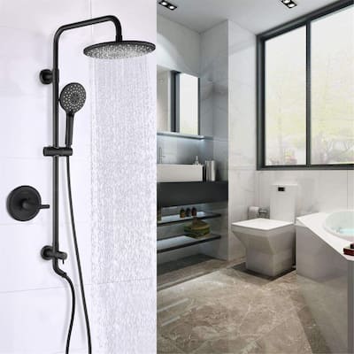 3-Spray Patterns with 2.5 GPM Wall Mount Dual Shower Heads