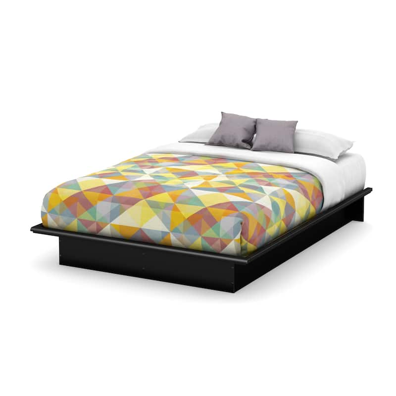 Modern Platform Bed - Chocolate Finish - South Shore Bedroom Furniture