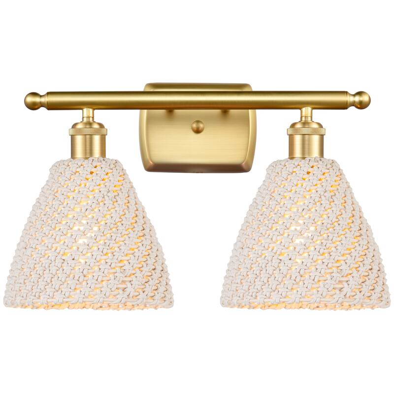 Innovations Lighting Endless Possibilities Ballston - Bristol Natural - 2 Light 18" Bath Vanity Light - Satin Gold