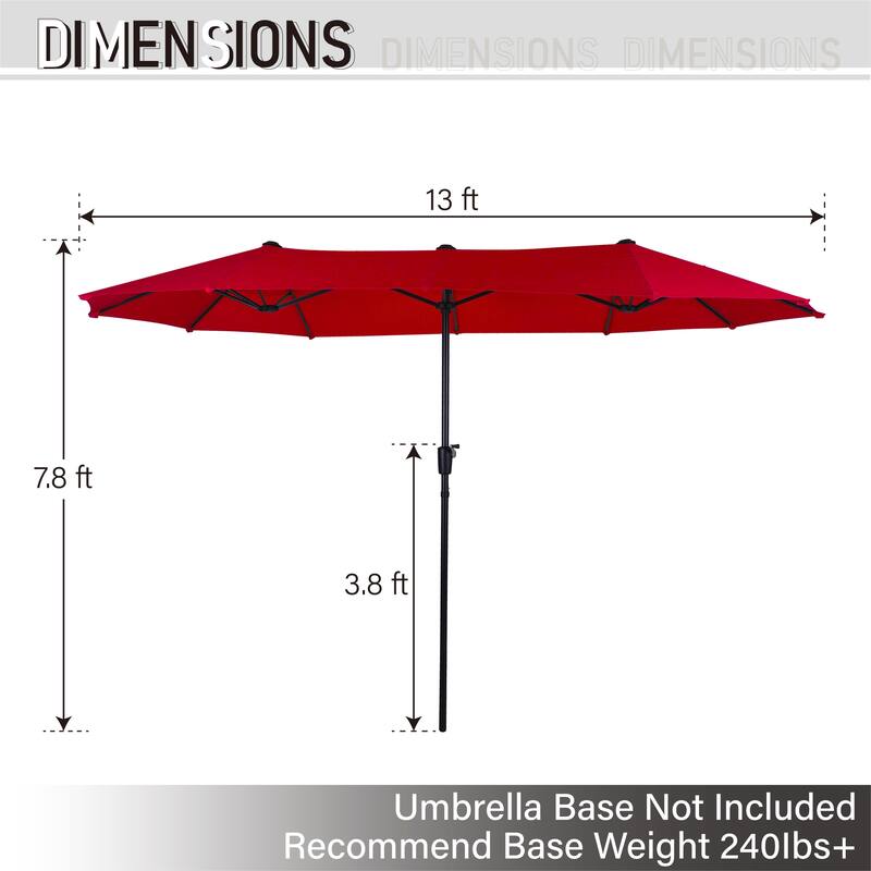 MAISON ARTS Patio Dining Set with 4/6*Metal Outdoor Chairs, Metal Square Dining Table and 10/13ft Patio Umbrella