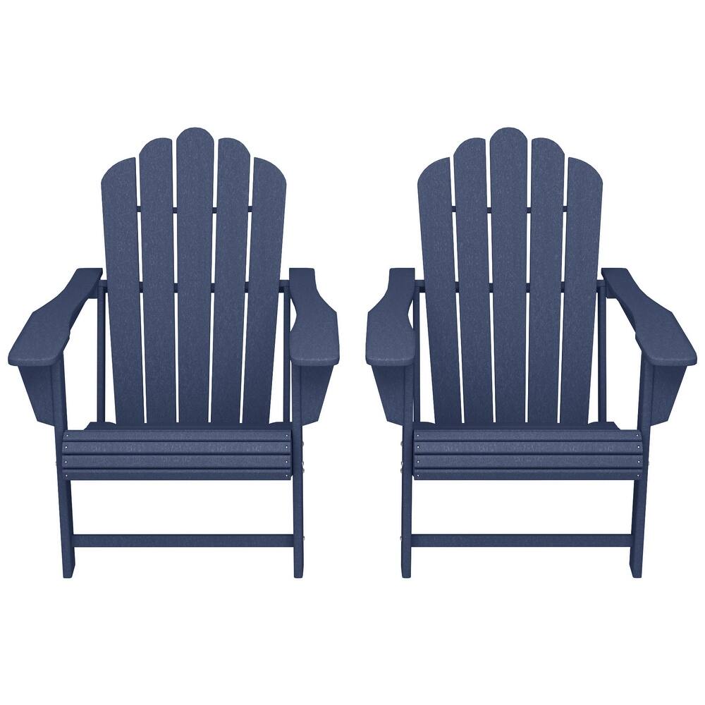Aderson Outdoor Poly Adirondack Chair with Cupholders (Set of 2)