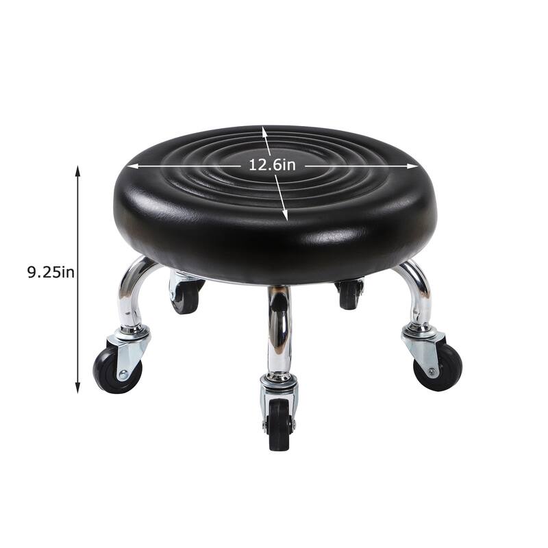 Javlergo Rolling Stool/Scoot Stool/Low Stool with Wheels Heavy-Duty/Sturdy 360 Degree Rotating Low to Ground Acubest