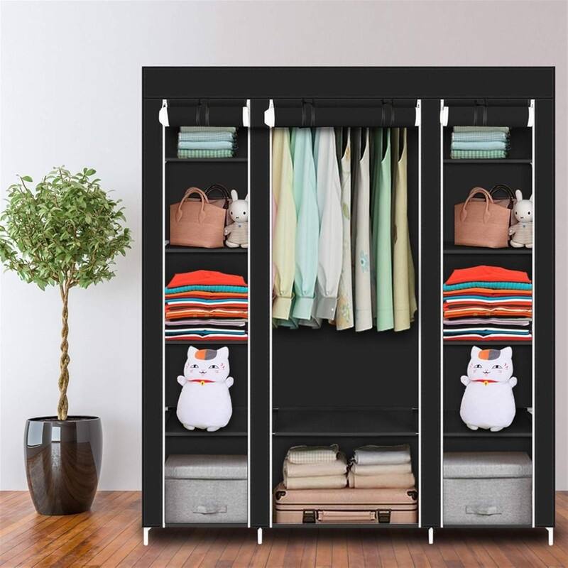 Portable Closet 58"x 17" x 68 7/8" Clothes Storage Closet Shelves. Great for hanging clothes Clothes organizer