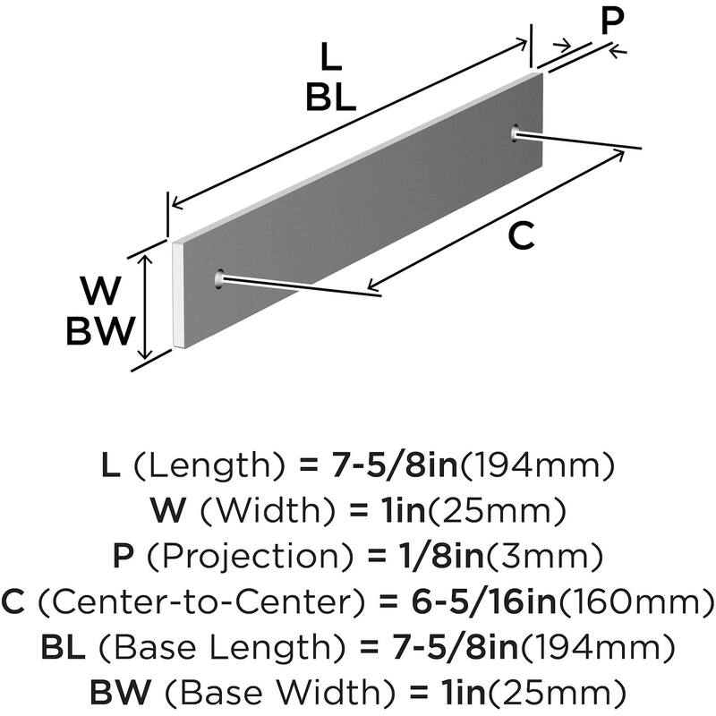 Amerock BP37764 Ladera 7-5/8" Backplate for 6-5/16" Center to Center