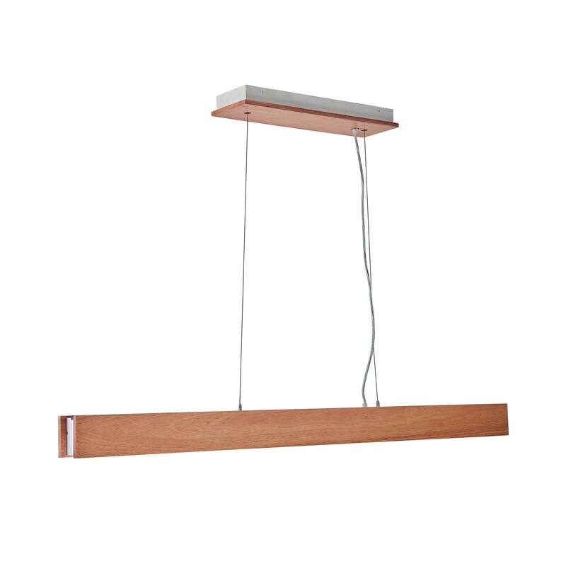 LED 48 inch wood paint linear chandelier