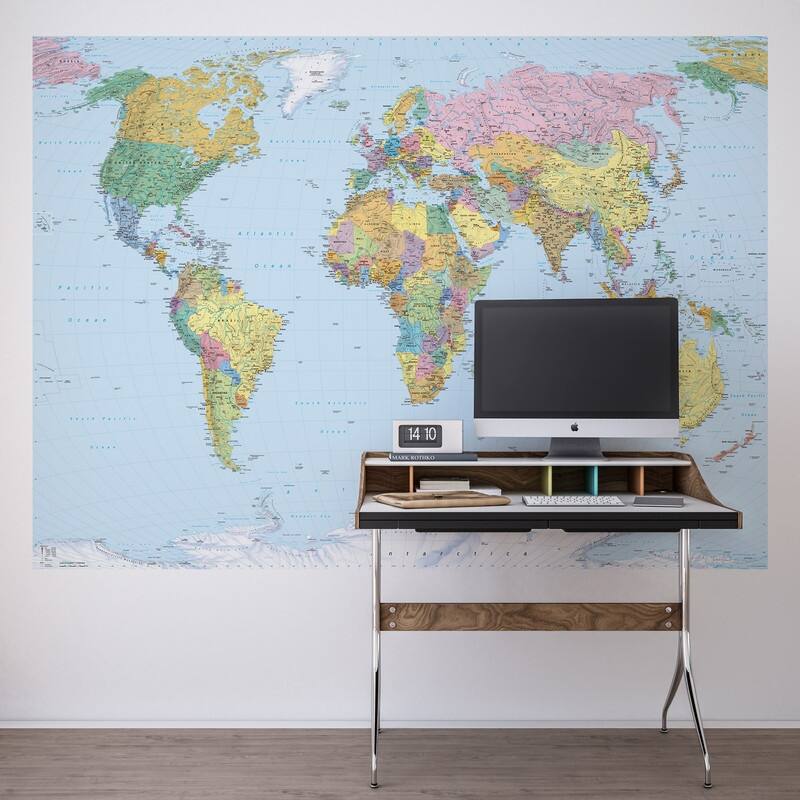 Komar World Map Wall Mural