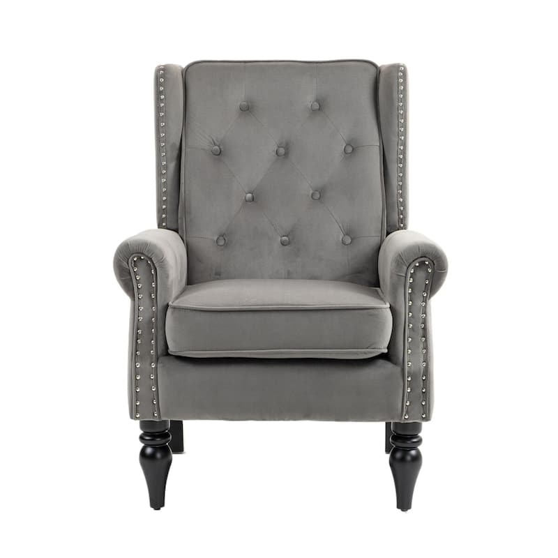 Mid Century Nailhead Decorative Armchair