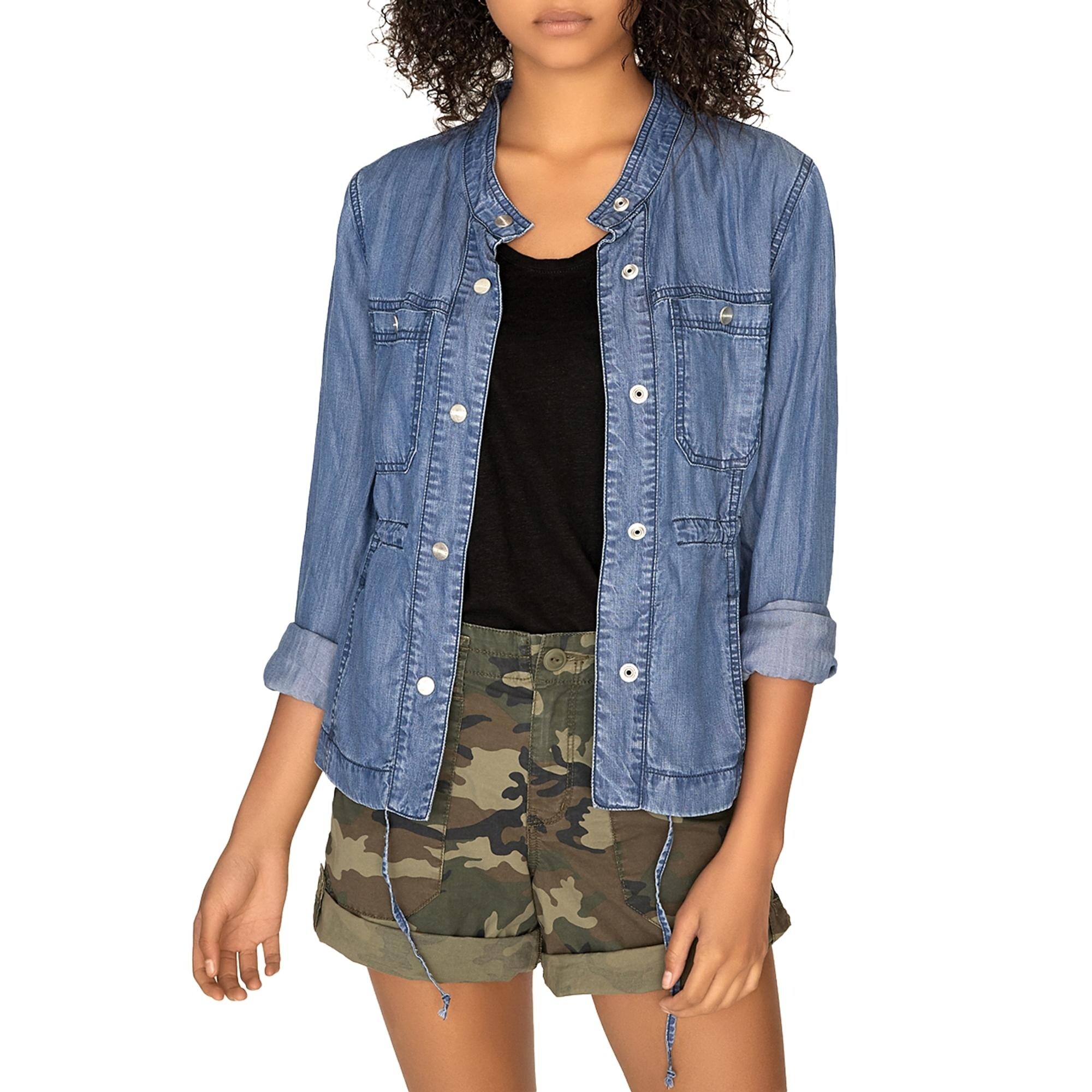 lightweight denim shirt womens