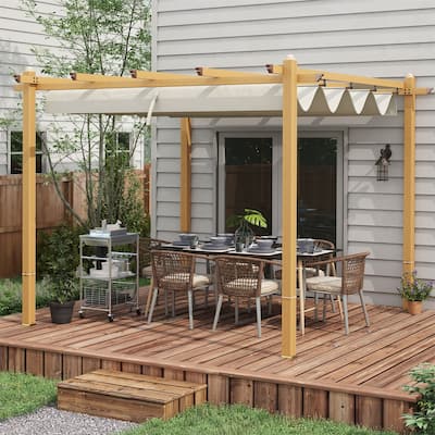10' x 10' Retractable Pergola Canopy