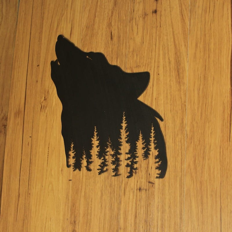 Wolf Laser Cut Metal Wall Art Hanging Forest Room Decor Lodge