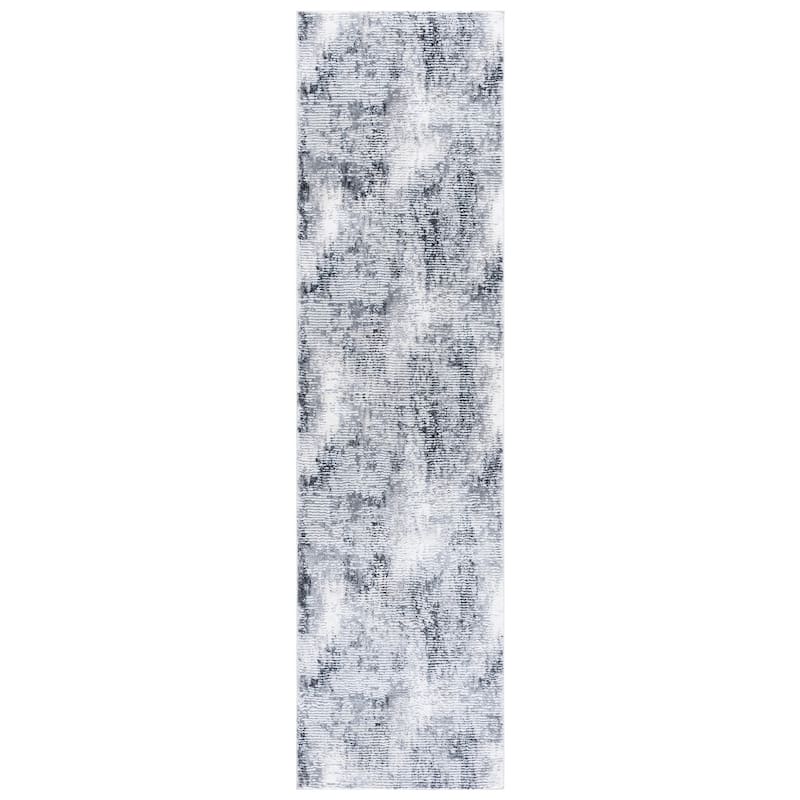 SAFAVIEH Slate Pauline Modern Abstract Rug - Grey/Ivory - 2' x 8' Runner