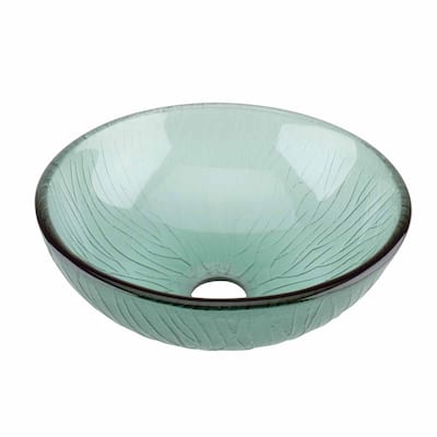 Countertop Glass Vessel Sink 12" Round Bathroom Sink with Drain Renovators Supply