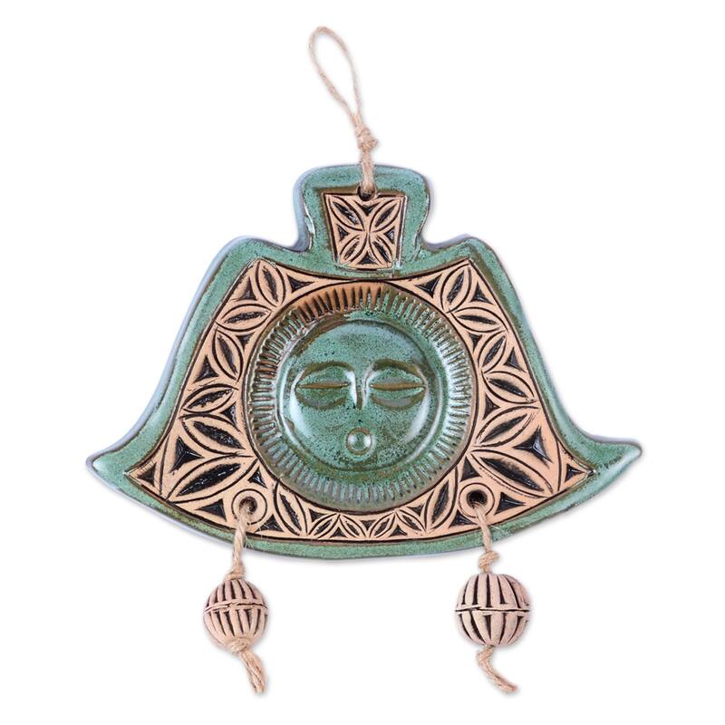 Novica Handmade Green Daghdghan Ceramic Decor