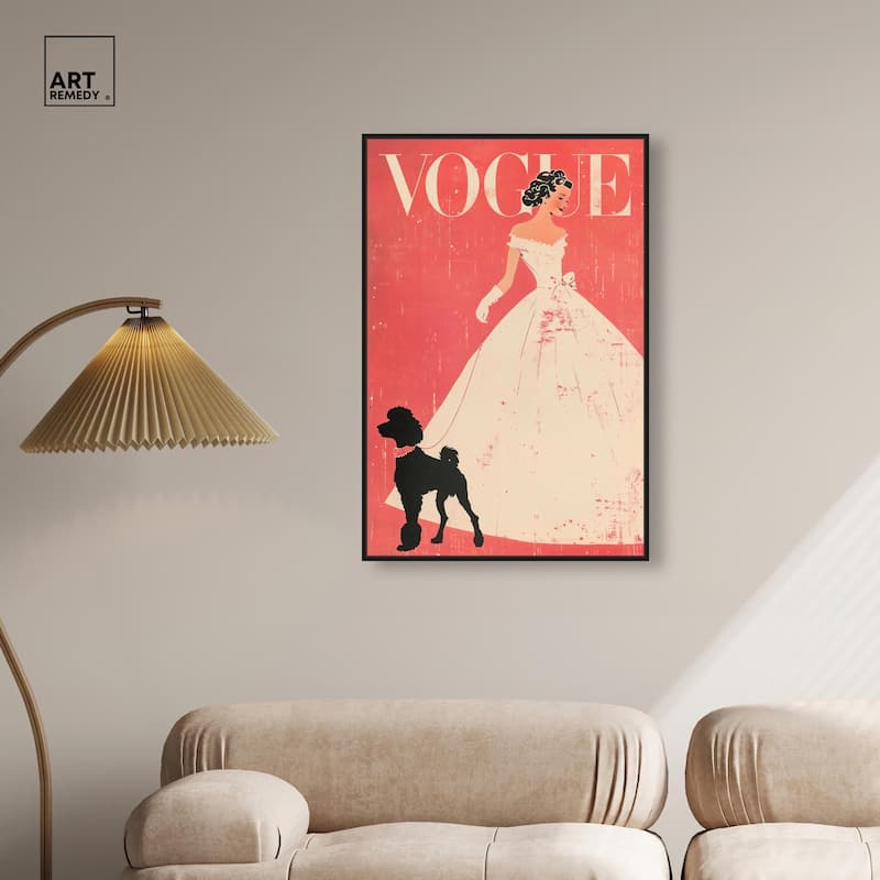 Red and Ivory Cover Canvas by Art Remedy