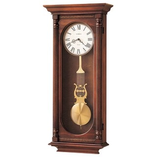Howard Miller Helmsley Grandfather Clock Style Chiming Wall Clock with Pendulum, Vintage, Old World, Classic Design
