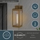 preview thumbnail 3 of 8, VAXCEL Kinzie 14.25 in. H 1-Light Vintage Brass Dusk to Dawn Sensor Gold Outdoor Wall Sconce, Steel, Clear Glass Shade