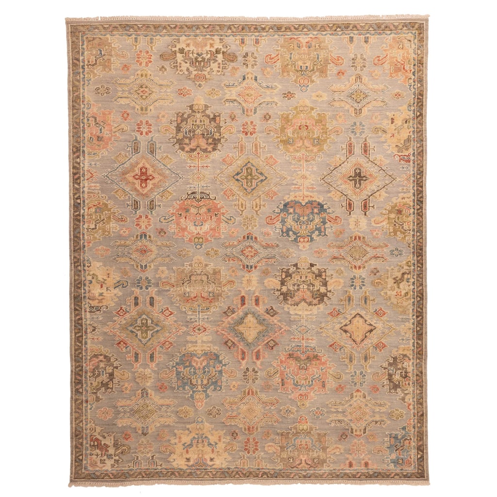 ECARPETGALLERY Hand-knotted Jules Serapi Light Grey Wool Rug - 9'3 x 11'10