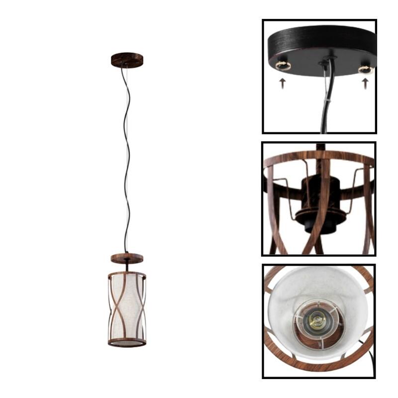 Farmhouse hallway lighting brown pendant light metal islandlighting