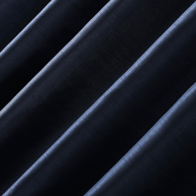 Sun Zero Evelina Faux Dupioni Silk Blackout Curtain Panel, Single Panel