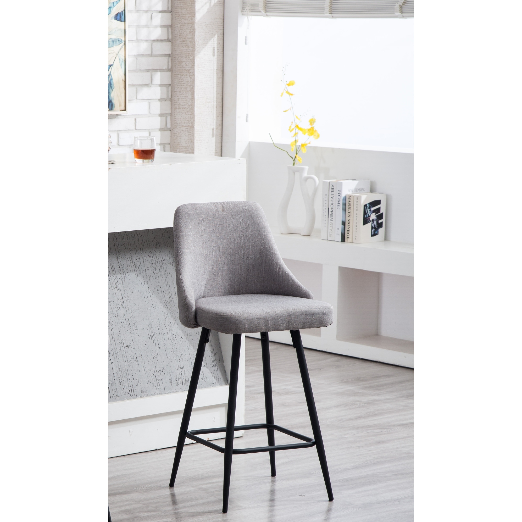 Grey shop stool chairs