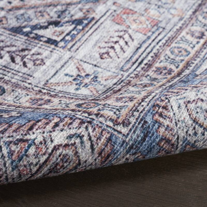 Power Loomed Distressed Non Skid Low Pile Area Rug - 72' X '48' X '0.25