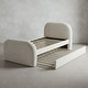 preview thumbnail 1 of 5, Furniture of America Yarel Modern Ivory Upholstered Kids Twin Platform Bed with Trundle Ivory