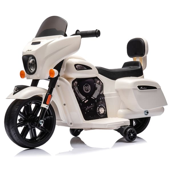 slide 2 of 40, Ride on Motorcycle for Kids, 6V Electric Dirt Bike White