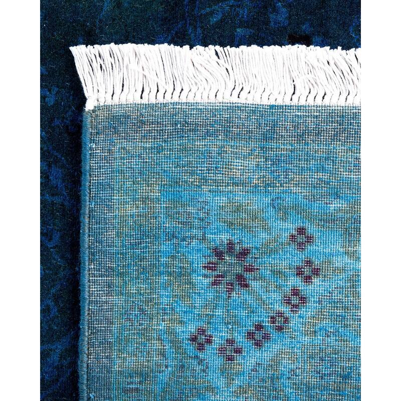 Fine Vibrance One-of-a-Kind Hand-Knotted Runner Rug - Brown, 3' 2" x 12' 2" - 3' 2" x 12' 2"