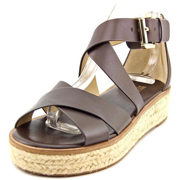 Shop Michael Michael Kors Darby Sandal Women Open Toe Leather Brown Platform Sandal - Free ...