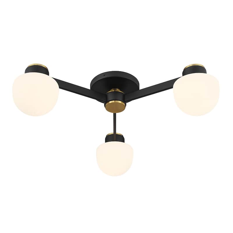 Bellevue SHCF42274 3 Light 30" Wide Semi-Flush Ceiling Fixture with